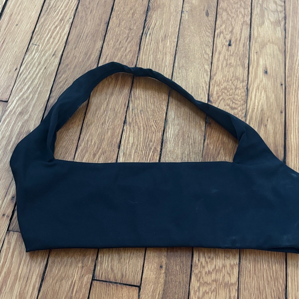 We Wore What Black Twist-Back Bandeau Top